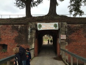 Fort Jackson entrance to the festival.