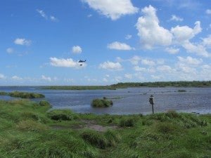 Black Hawk helicopter from afar