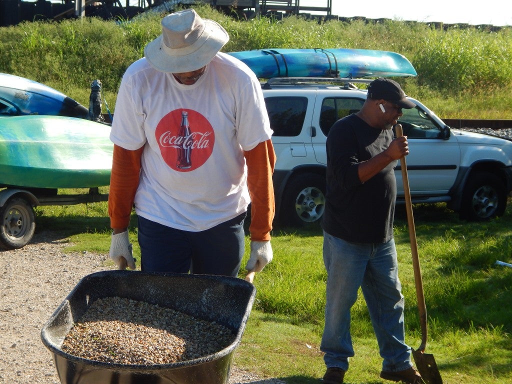 Bill and Arthur hard at work.