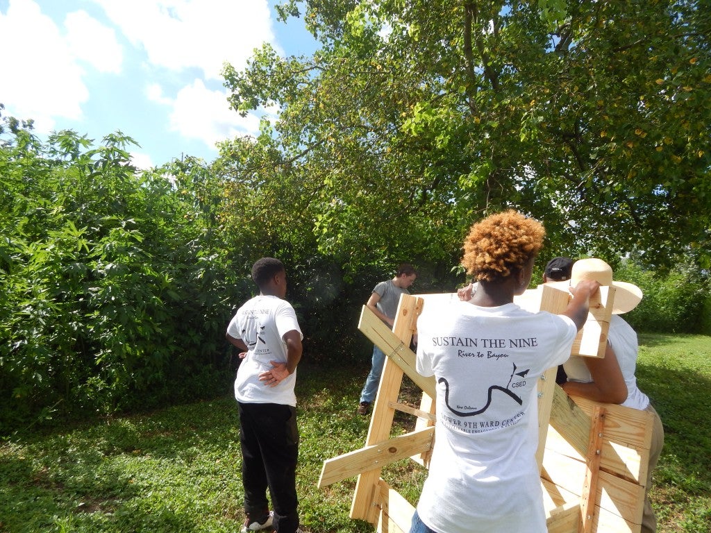 Sustain the 9 members working to build new picnic tables.