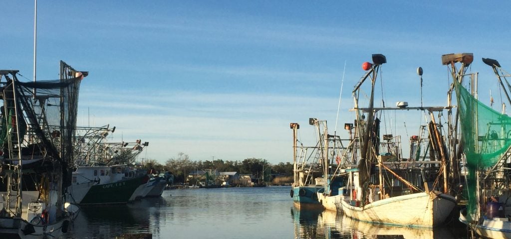 Coastal restoration is essential to the future of fishing communities, like this one in Dulac. Credit: Estelle Robichaux
