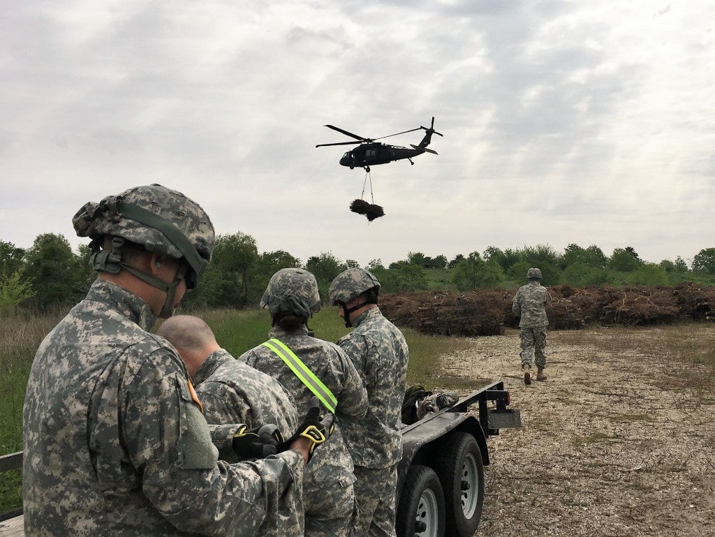 Louisiana National Guard trains with the Blackhawk Helicopters.